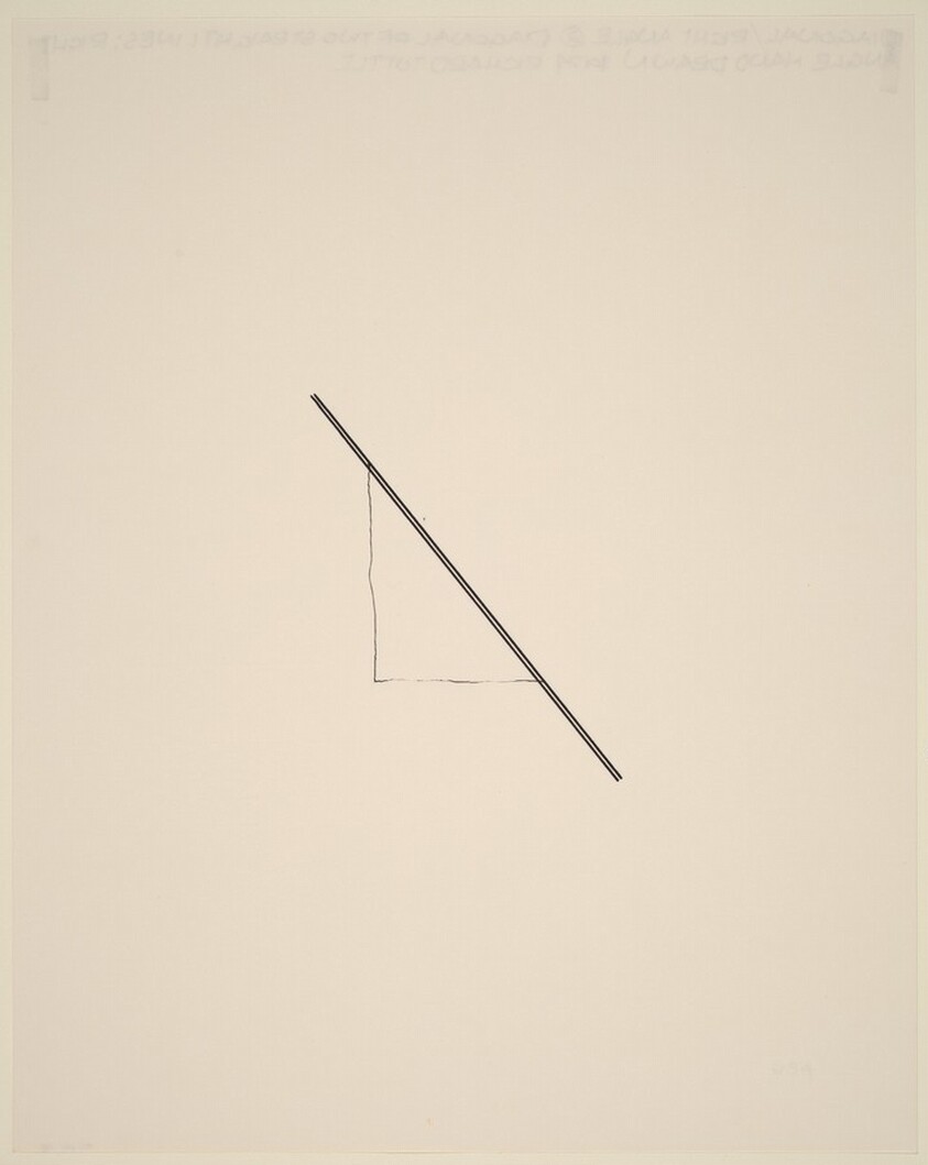 Diagonal/Right Angle 2 Diagonal of Two Straight Lines; Right Angle Hand Drawn