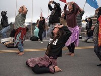 Hula Ceremony, Mauna Kea Protectors Camp, Hawai`i V 2019, Mitch Epstein, 2019, printed 2025