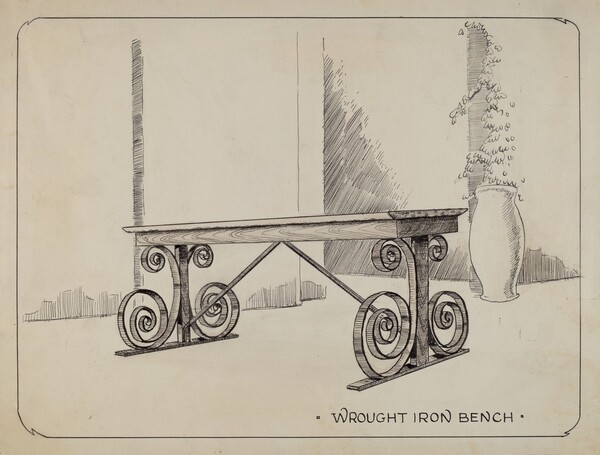 Wrought Iron Garden Bench