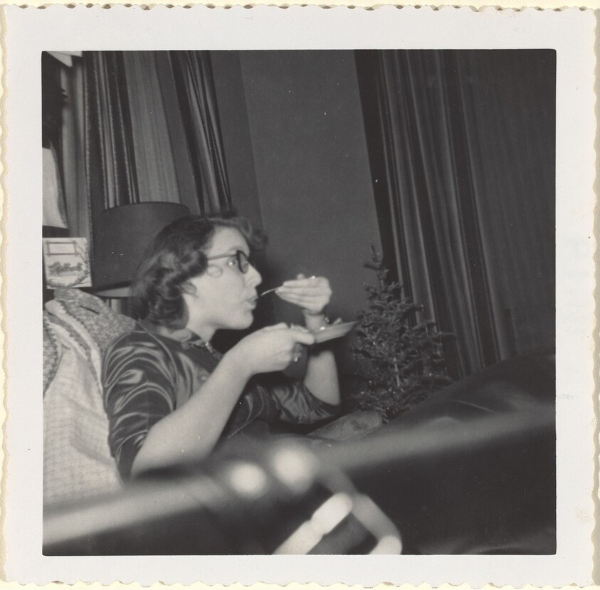 "Xmas '56 Doris 'May need a Bicarbonate?'"