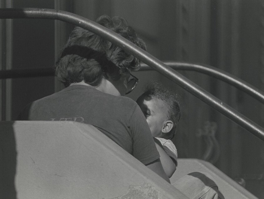 Mother and Child on Stoop