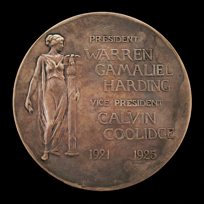 Warren G. Harding Inaugural Medal [reverse]