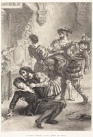 The Death of Hamlet (Act V, Scene II), Eugène Delacroix, 1843