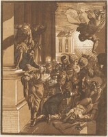 The Miracle of Saint Mark (left side), John Baptist Jackson after Jacopo Tintoretto, c. 1740