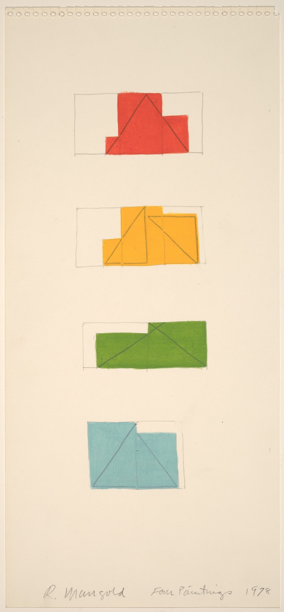 Four Paintings, Robert Mangold, 1978