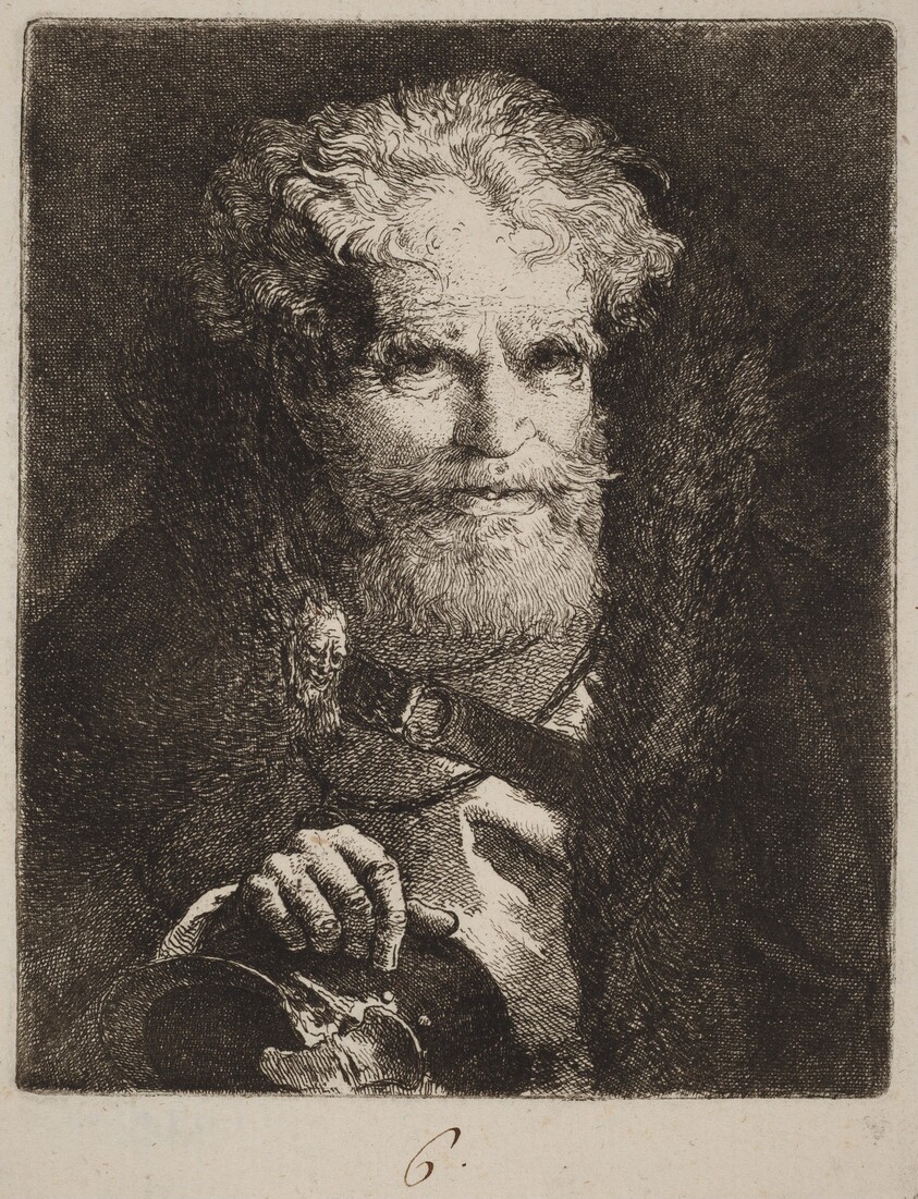 Old Man with a Helmet