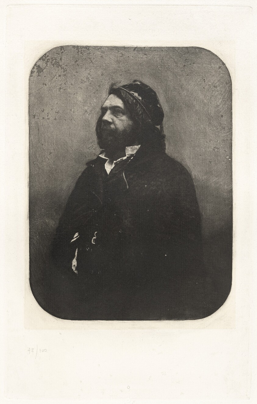 Planche VIII – Portrait de Théophile Gautier, d'après Nadar (Plate VIII – Portrait of Théophile Gautier, by Nadar)