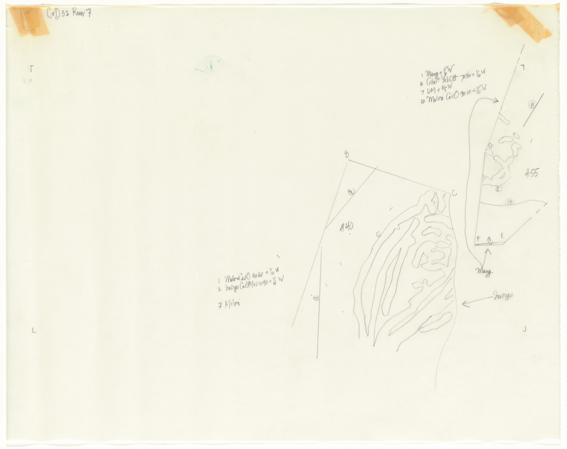 Tracing for Changes and Disappearances #32 (7 of 11), John Cage, 1982