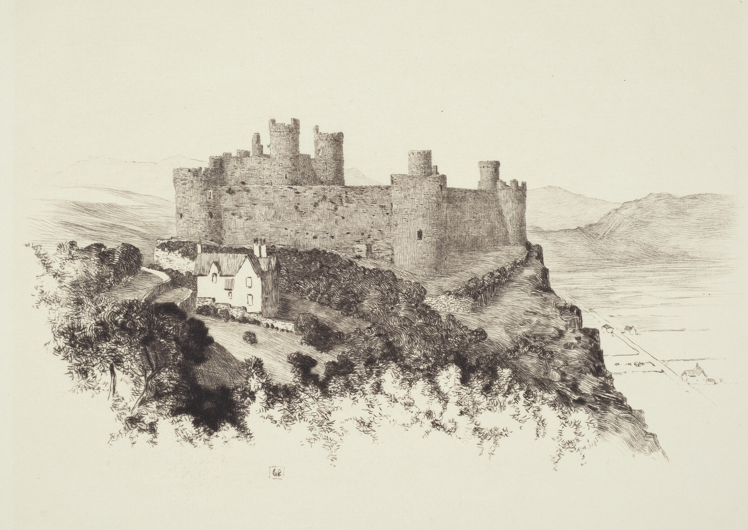 Harlech Castle, Wales, George Elbert Burr, c. 1934