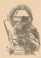 Mrs. Hassam Knitting (large), Childe Hassam, 1918