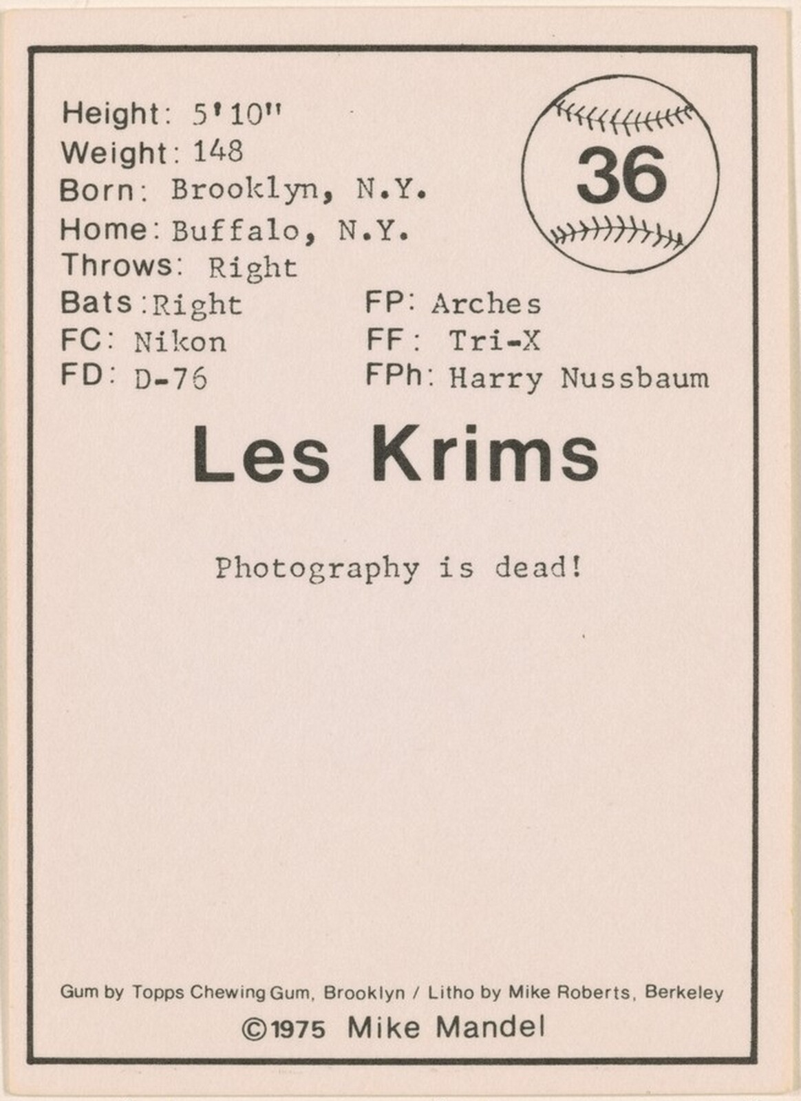 Les Krims, Mike Mandel, 1975