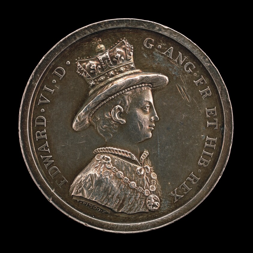 Edward VI, 1537-1553, King of England 1547 (Medal for the School of Christ's Hospital, Founded 1552) [obverse]