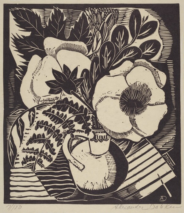 Untitled (Jug with Flowers and Leaves)