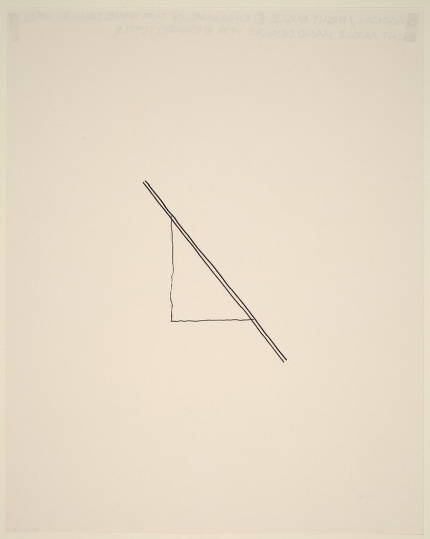 Diagonal/Right Angle 4 Diagonal of Two Hand Drawn Lines; Right Angle Hand Drawn