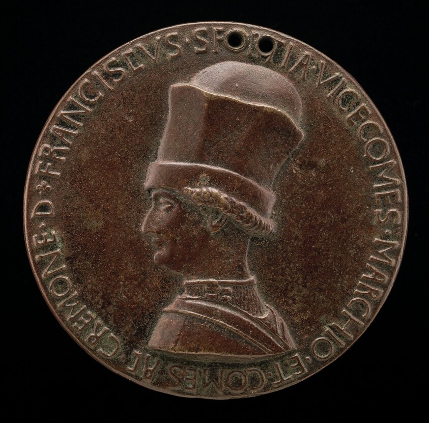 Francesco I Sforza, 1401-1466, 4th Duke of Milan 1450 [obverse]