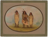 A Cheyenne Chief, His Wife, and a Medicine Man, George Catlin, 1861/1869