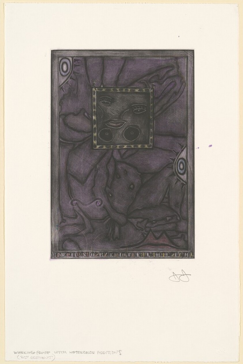 Untitled (Purple Mezzotint) [working proof]