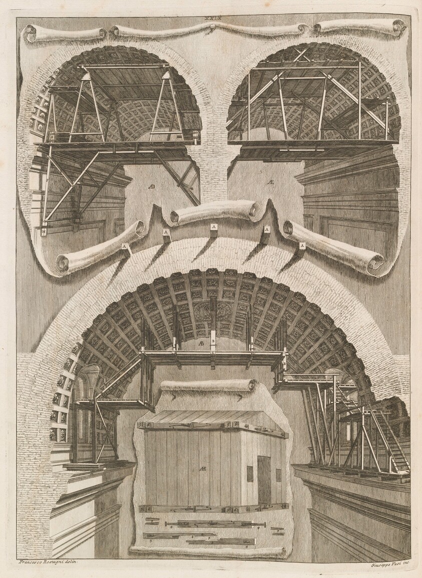 Castelli, E Ponti di Maestro Niccola Zabaglia Con Alcune Ingegnose Pratiche, e con la Descrizione del Trasporto dell'Obelisco Vaticano, e di Altri del Cavaliere Domenico Fontana