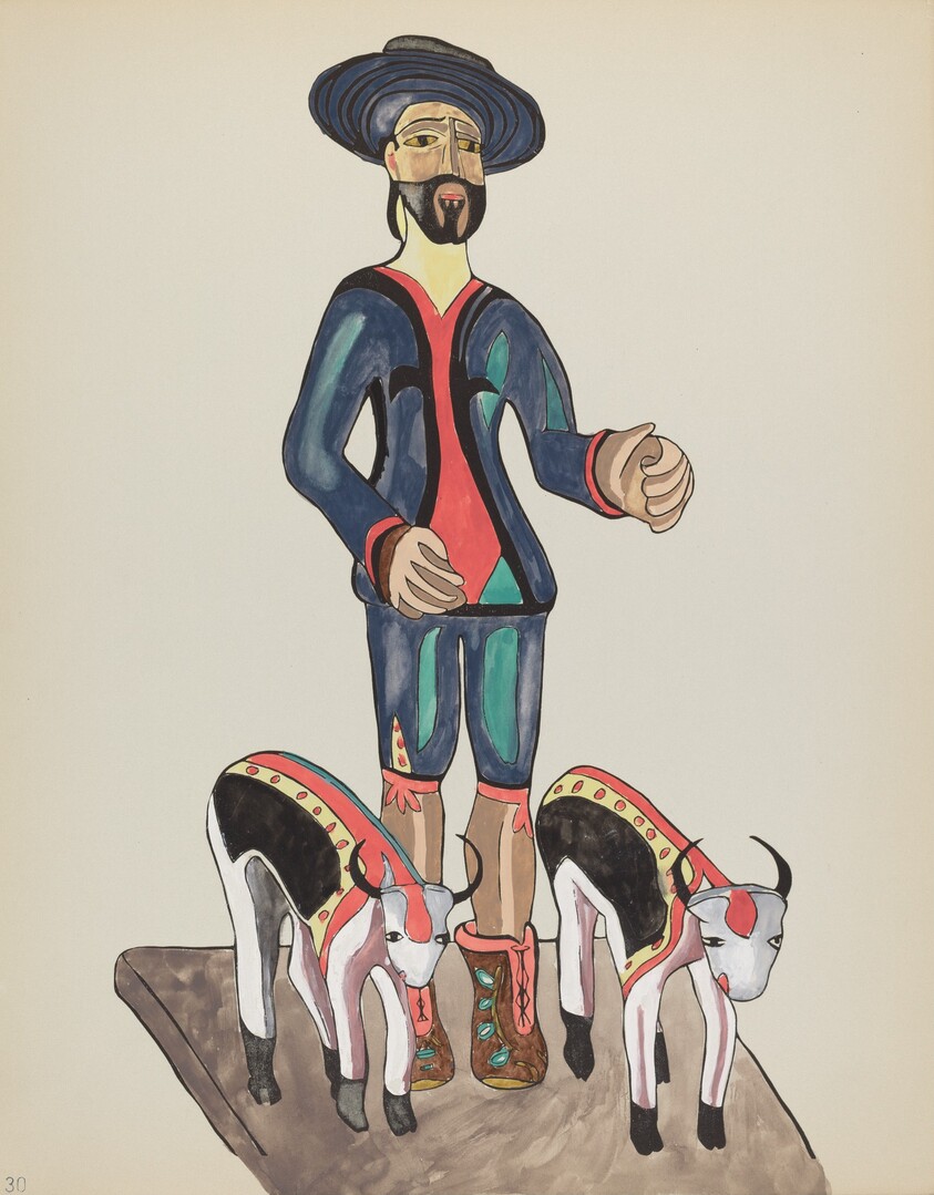 Plate 30: Saint Isidore: From Portfolio "Spanish Colonial Designs of New Mexico"