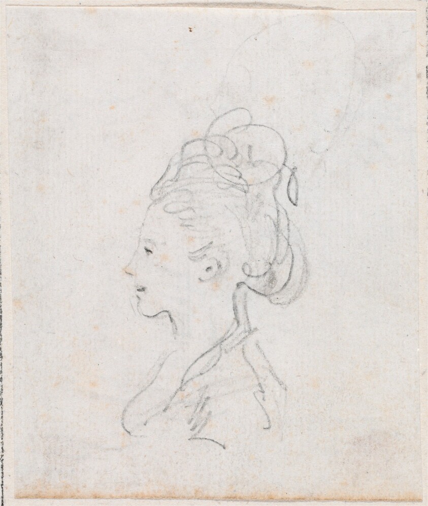 Young Woman's Head in Profile