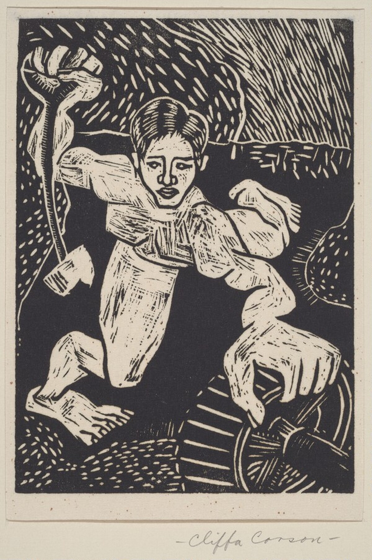 Untitled (Figure, Wheel)