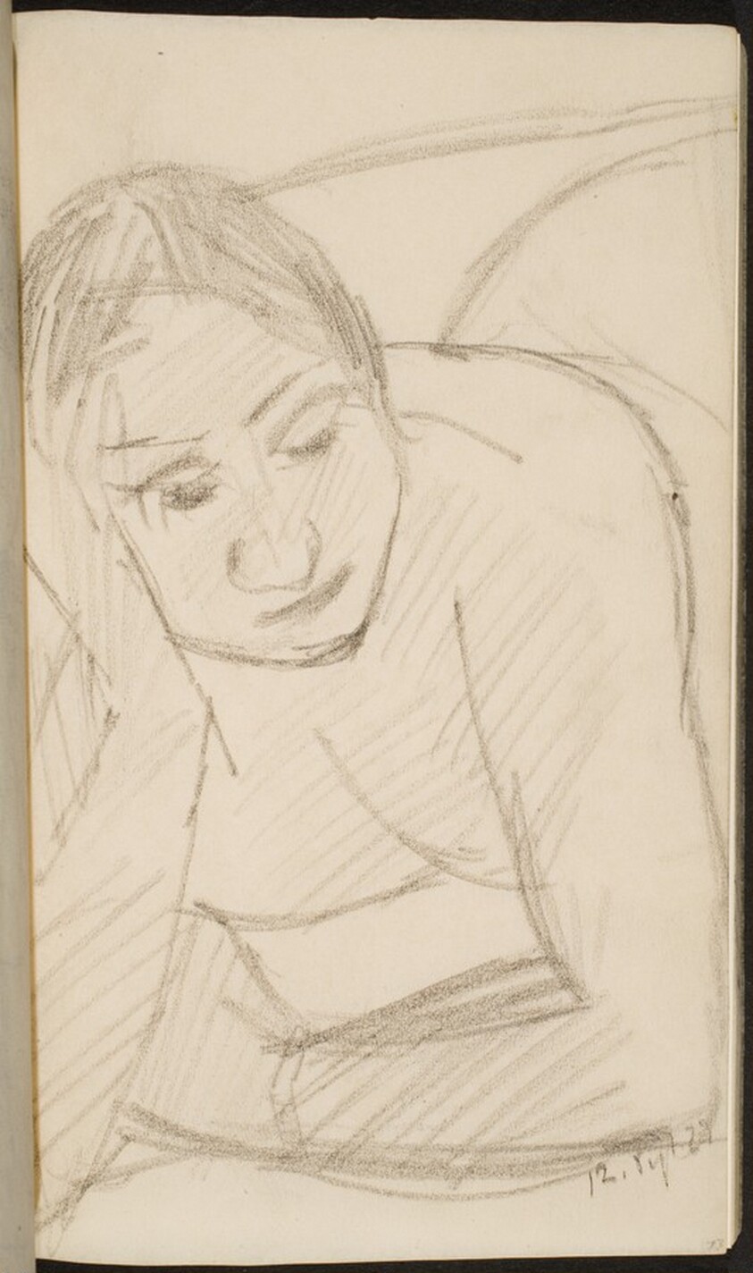 Frau mit aufgestütztem Kopf (Woman with Head Rested on Hand) [p. 73]