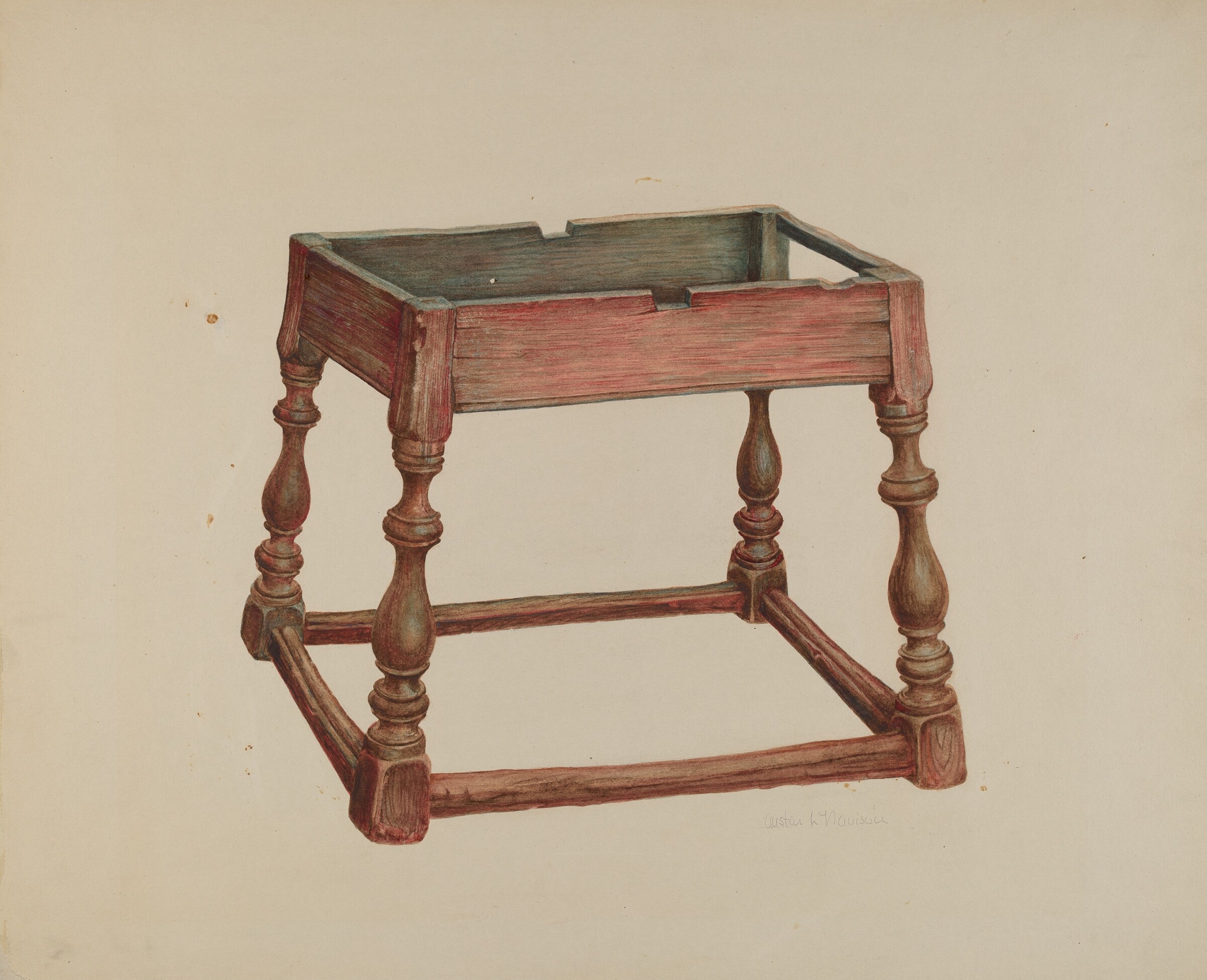 Tavern Table (Top Missing), Austin L. Davison, 1938