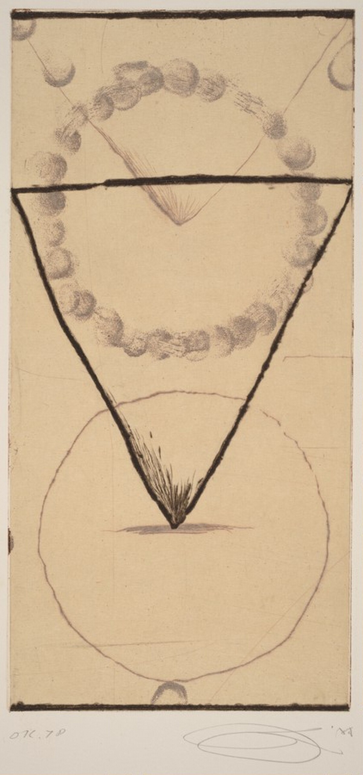 Between Vertical and Horizon -- Descended Triangle (E)