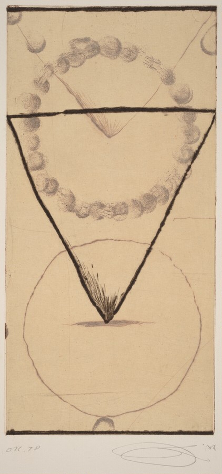 Between Vertical and Horizon -- Descended Triangle (E)