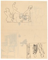 Two Groups of Figure Sketches [recto], Mark Rothko