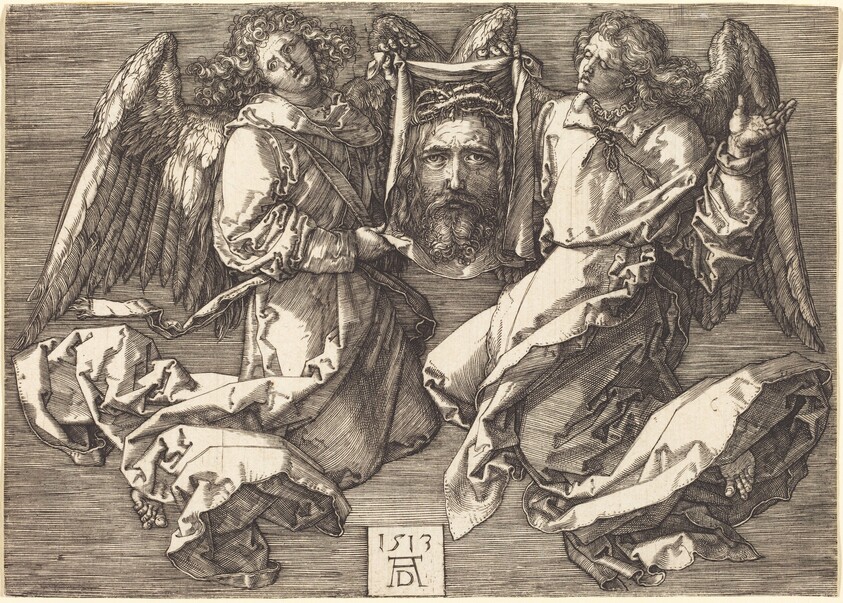 The Sudarium Held by Two Angels
