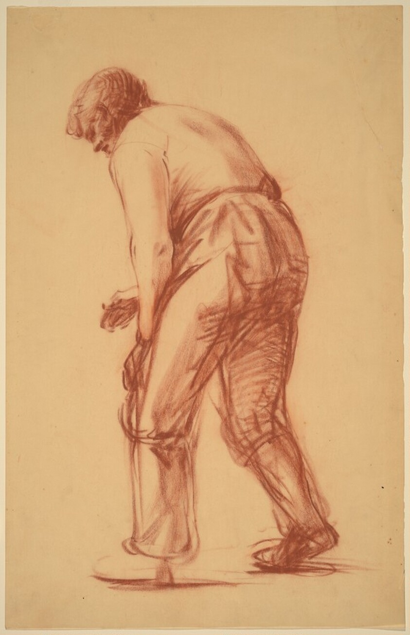 Male Figure, Bending Forward