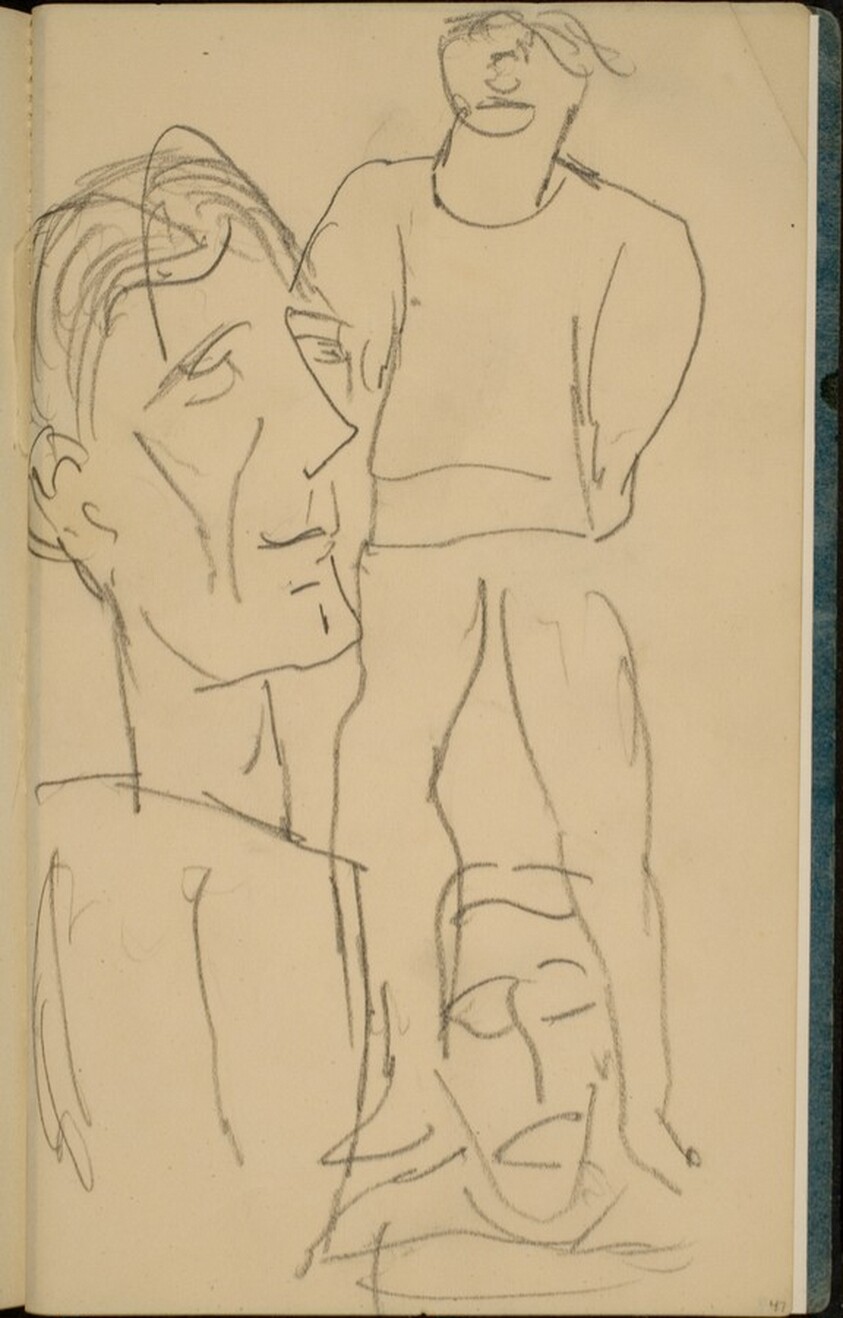 Zwei Figuren und ein Gesicht  (Two Figures and a Face) [p. 47]