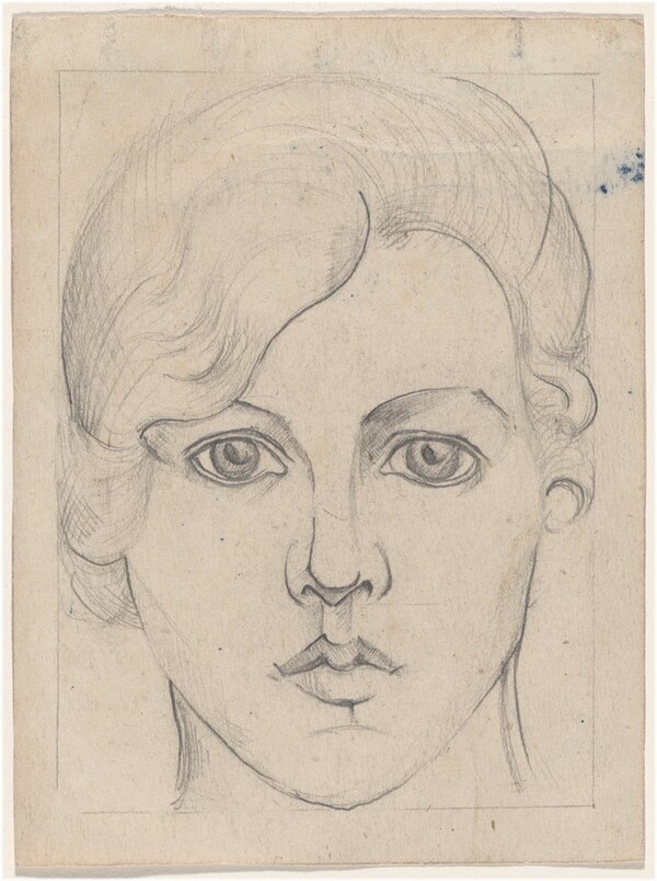 Preparatory drawing for Self-Portrait