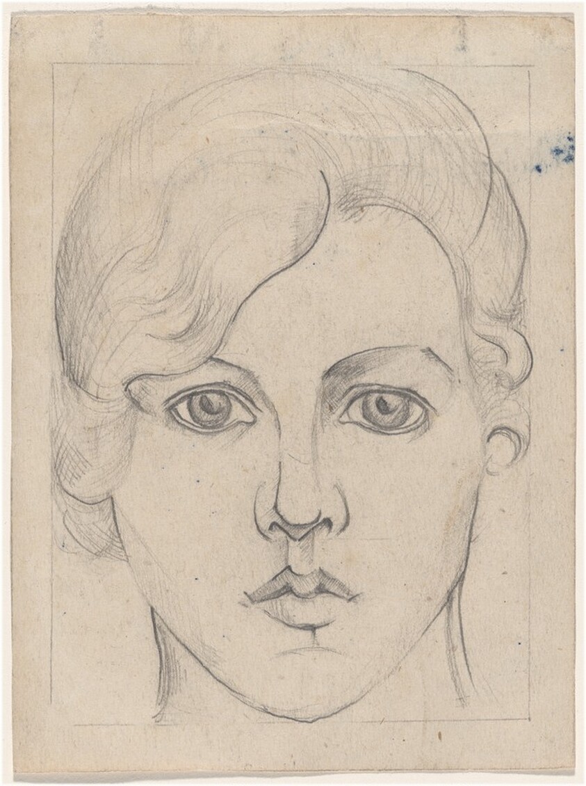 Preparatory drawing for Self-Portrait