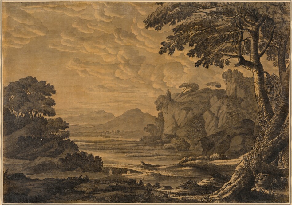 Mountain Landscape with a Hollow by Alexander Cozens