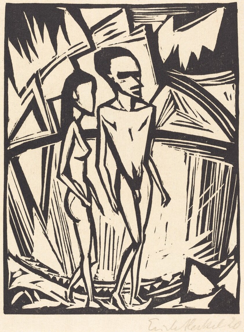 Two Figures by the Sea