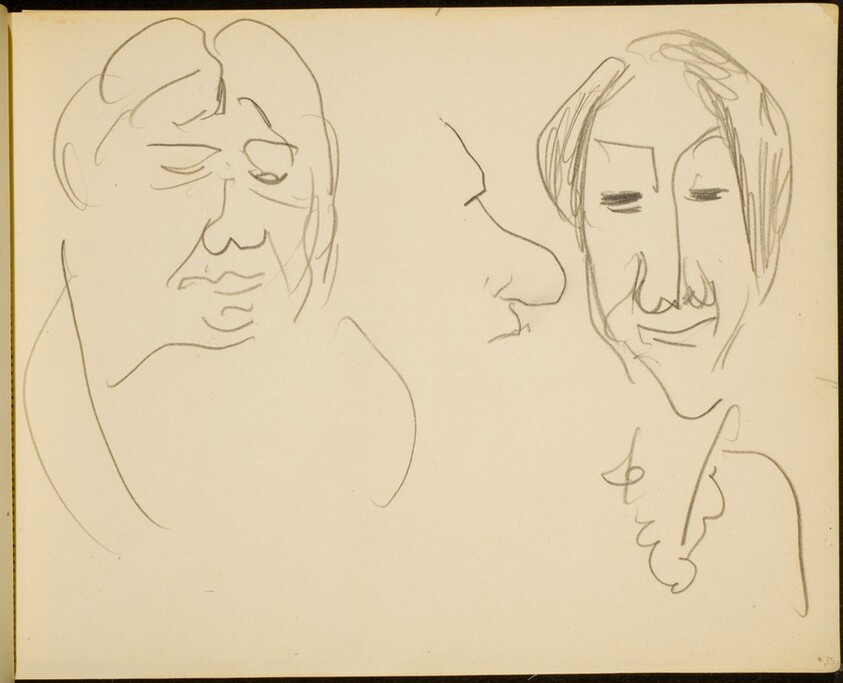 Drei Studienköpfe (Study of Three Heads) p. 35]