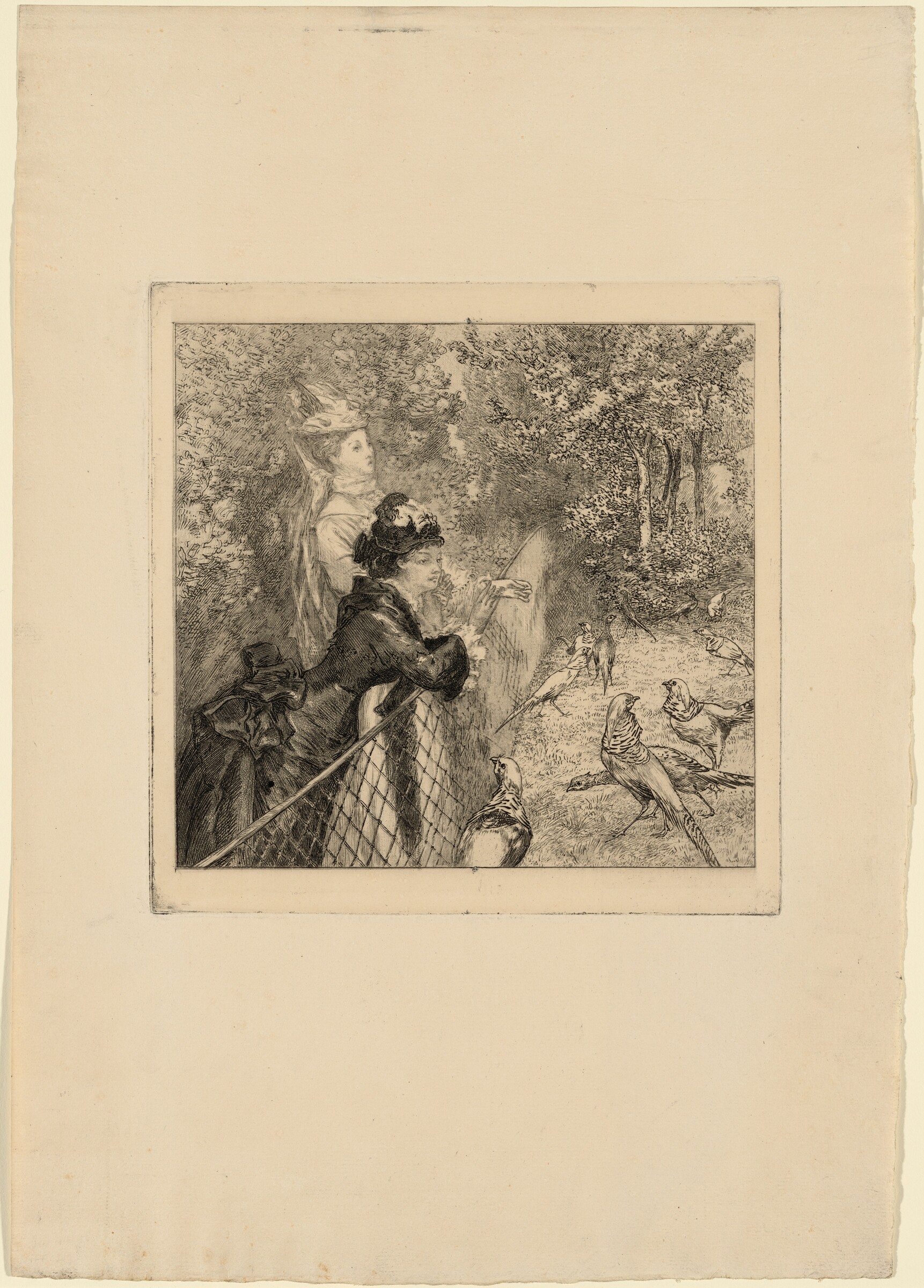 Au Jardin d'Acclimatation (In the Zoological Garden), Félix Bracquemond, 1870s