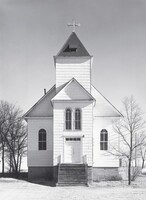 Catholic church, winter, Ramah, Colorado, Robert Adams, 1965, printed 1982