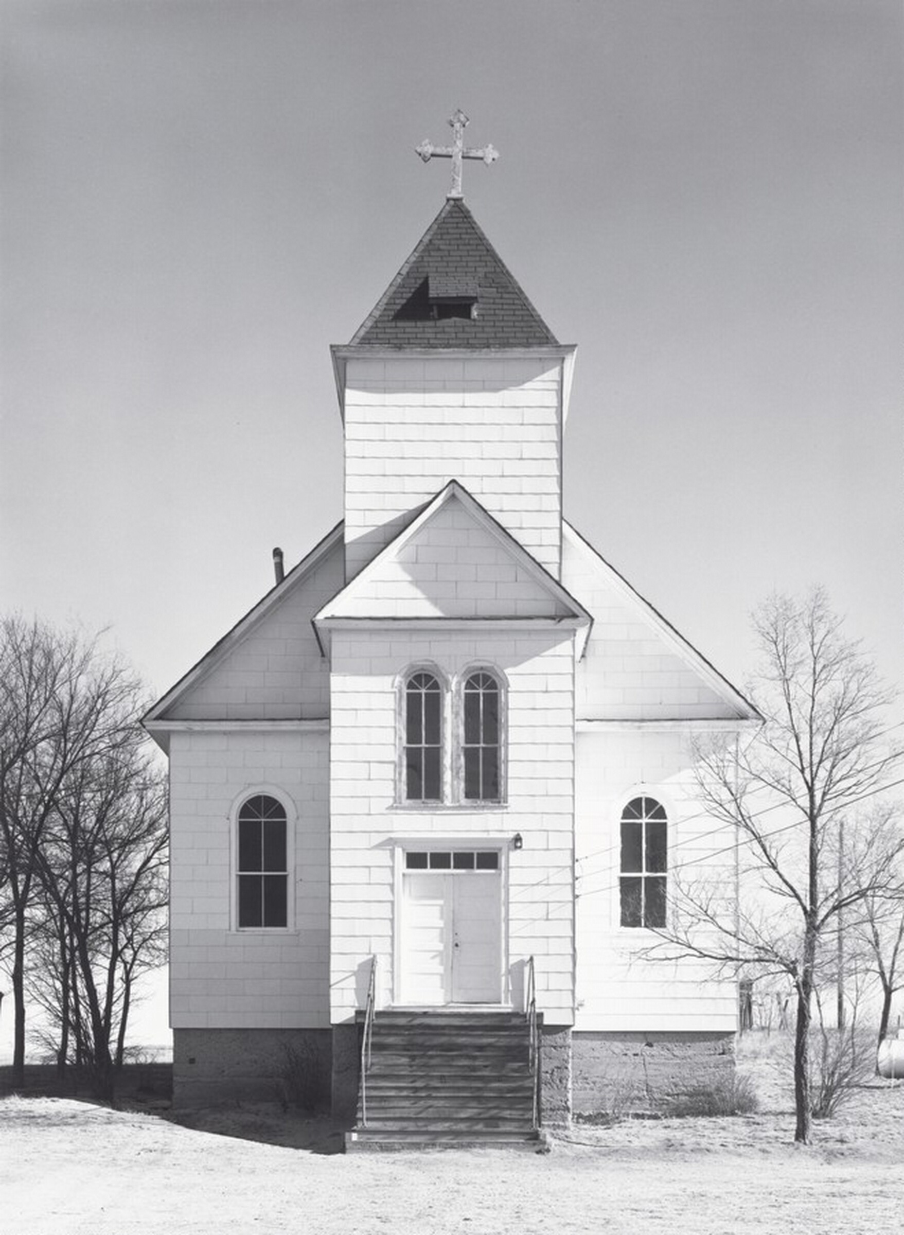 Catholic church, winter, Ramah, Colorado, Robert Adams, 1965, printed 1982