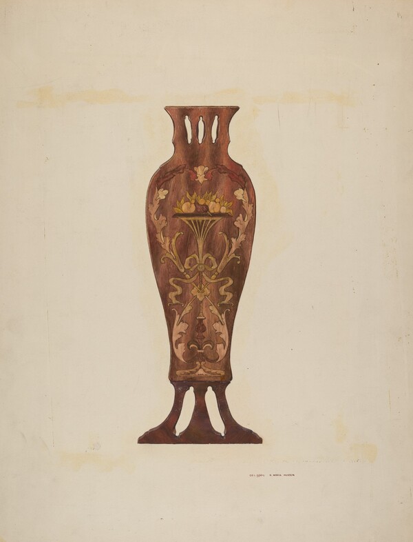 Inlaid Chippendale Chair Panel