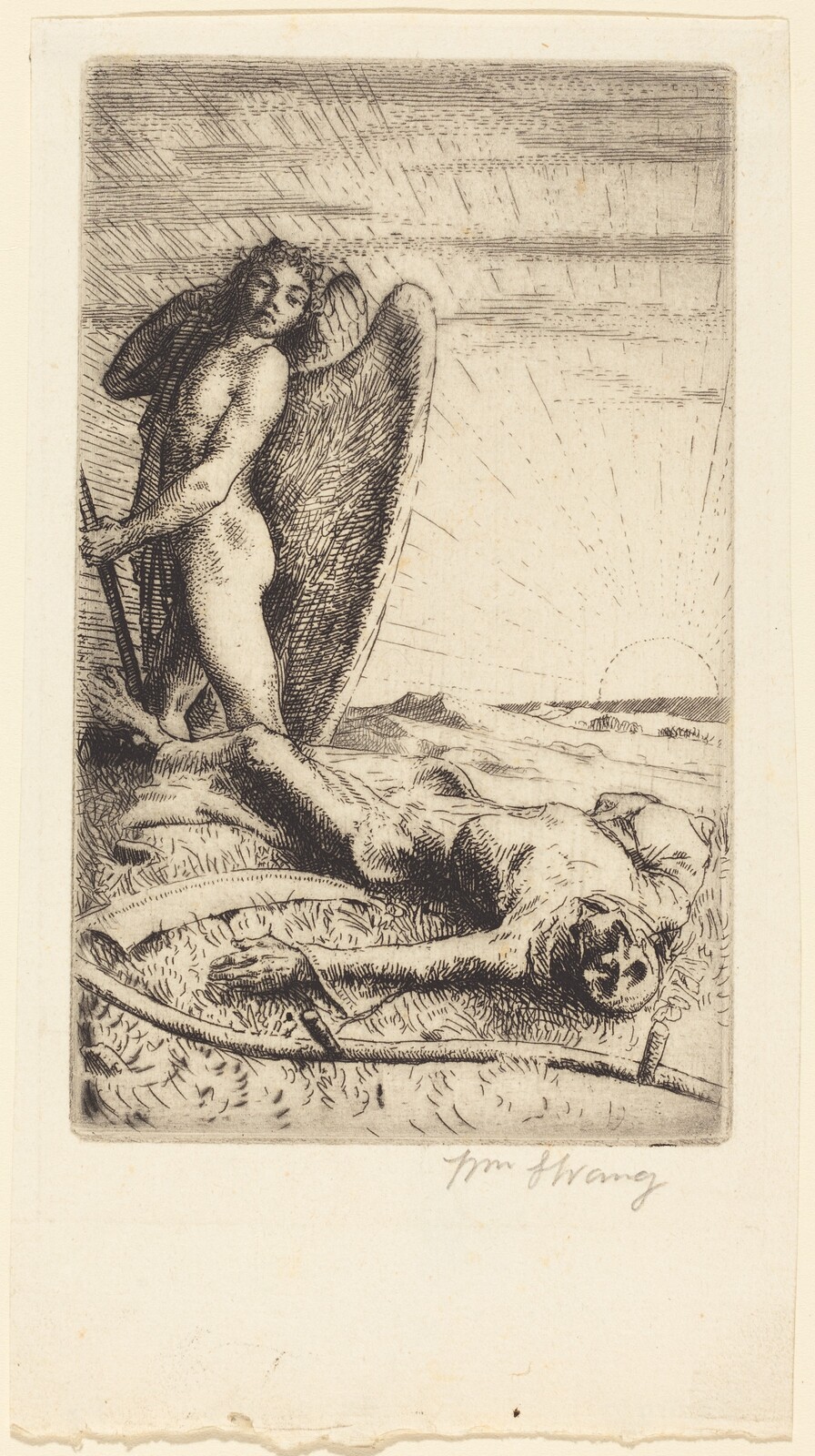 Death Defeated, William Strang, 1888 (published 1894)