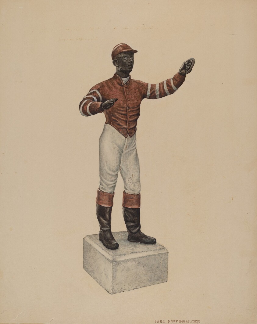 Cast Iron Dobbie: Jockey