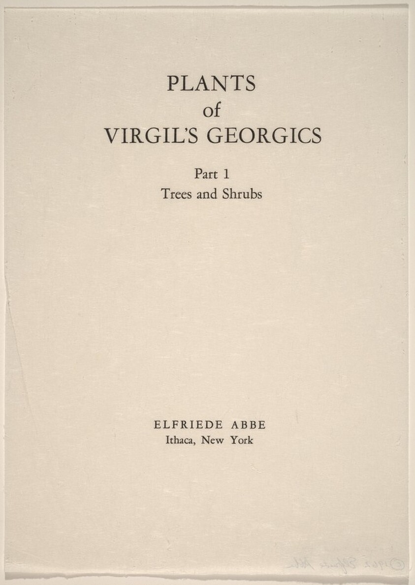 Plants of Virgil's Georgics