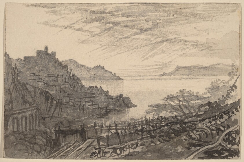 View of a Bay from a Hillside (Amalfi)