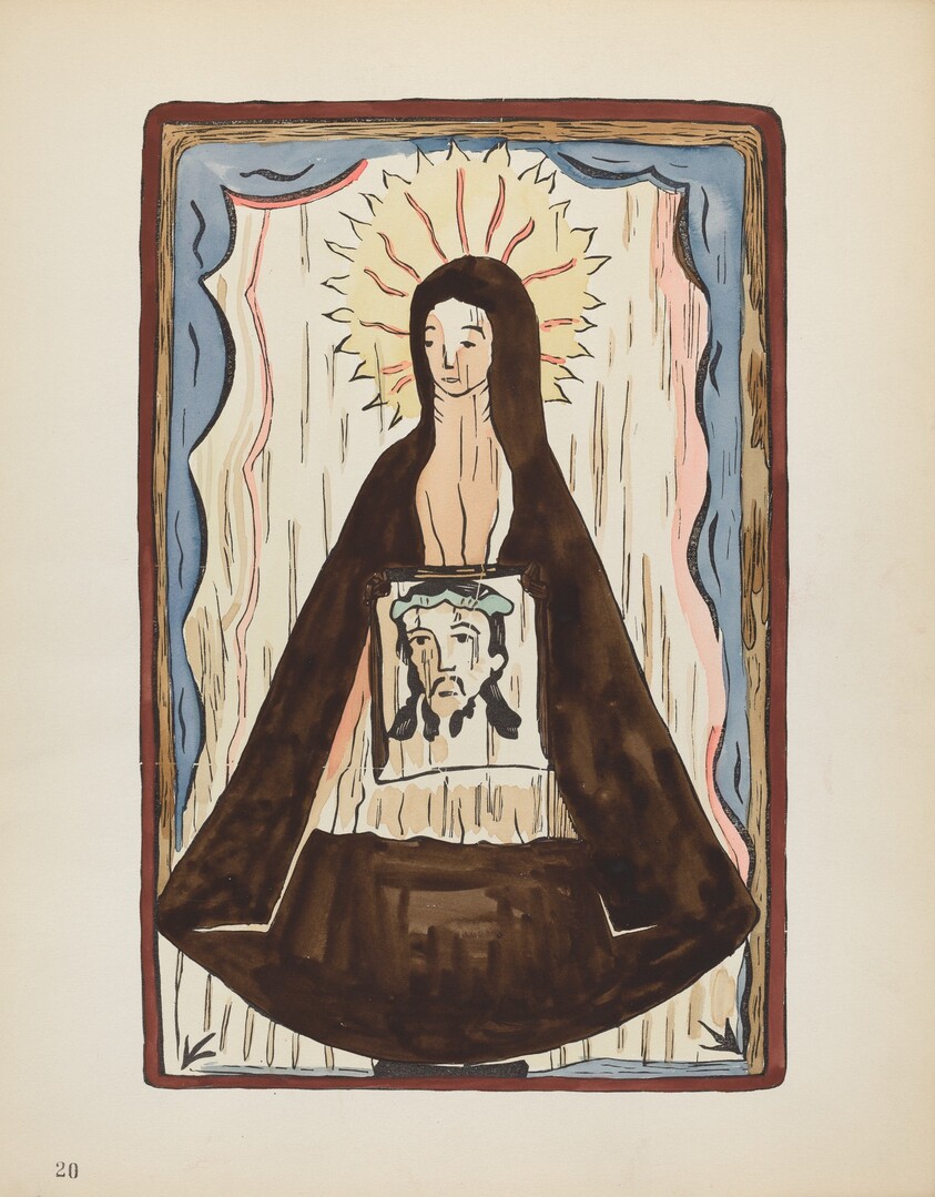 Plate 20: Saint Veronica: From Portfolio "Spanish Colonial Designs of New Mexico"