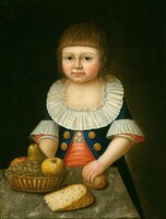 Boy with a Basket of Fruit, American 18th Century, c. 1790