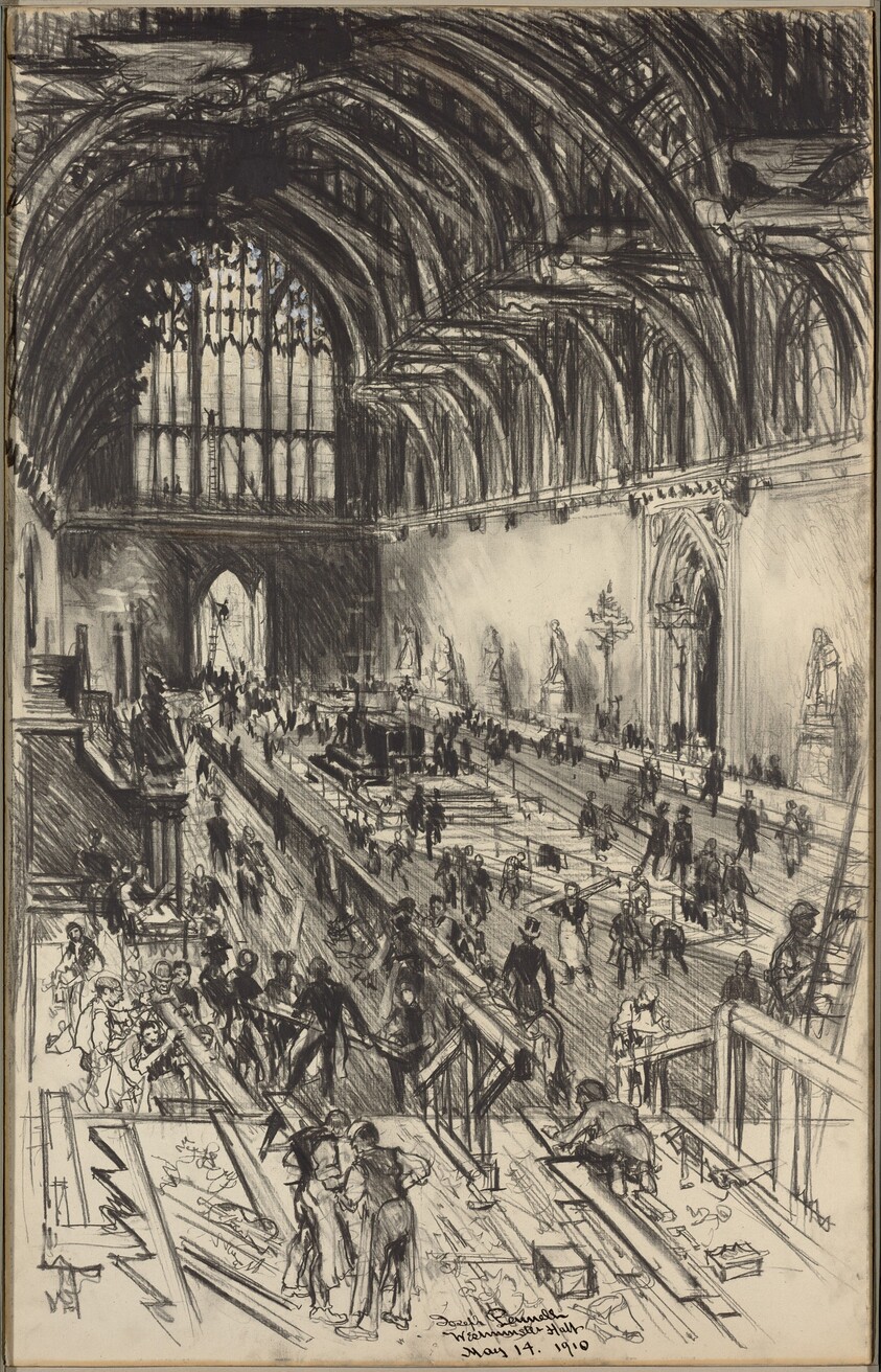 Preparations for the Lying in State of Edward VII