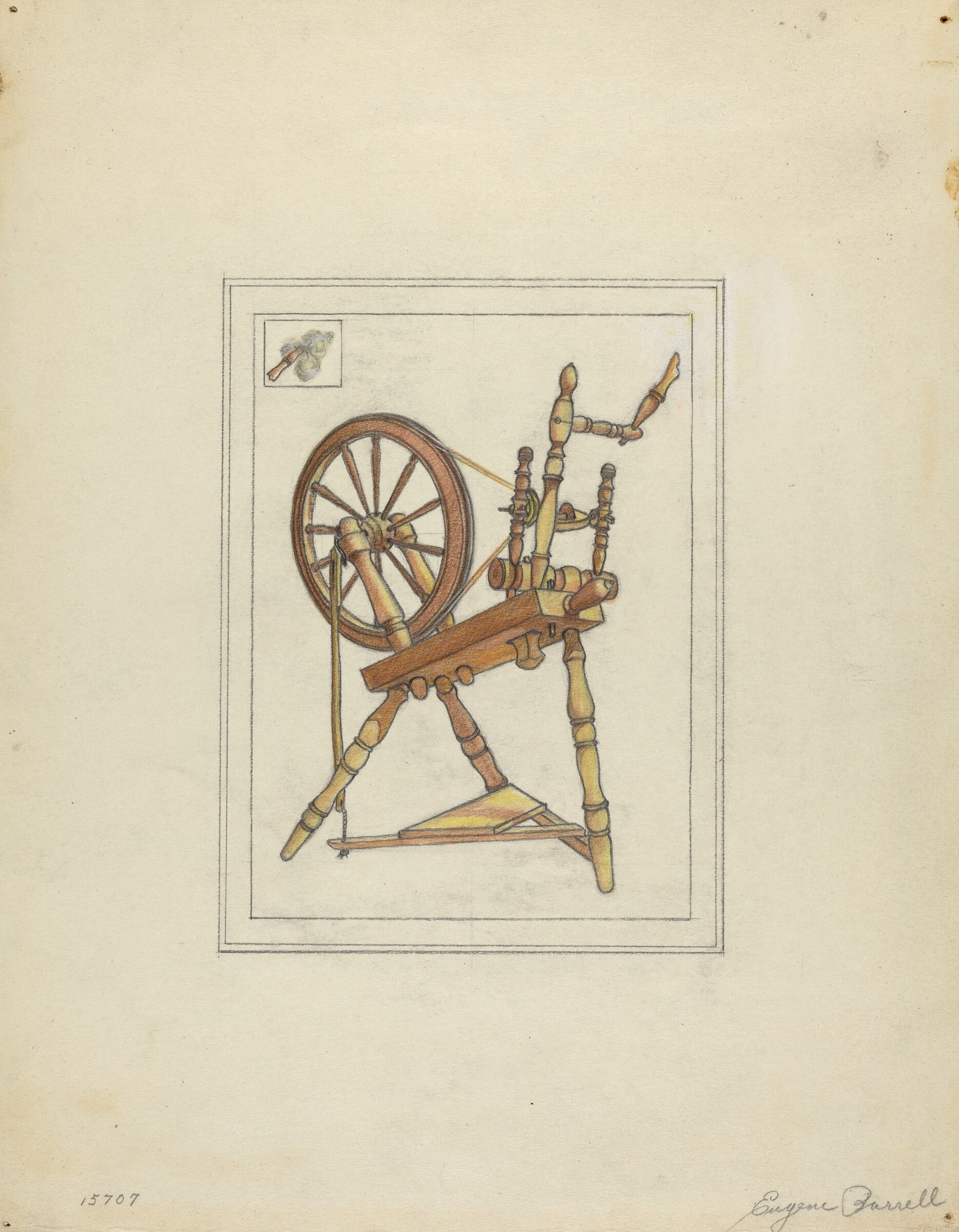 Spinning Wheel, Eugene Barrell, 1935/1942